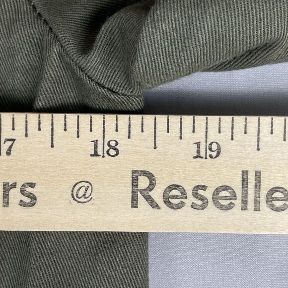 Adam Levine Button-Up Shirt Jacket Long Sleeve Womens S Solid Green Pockets Army - Picture 10 of 14